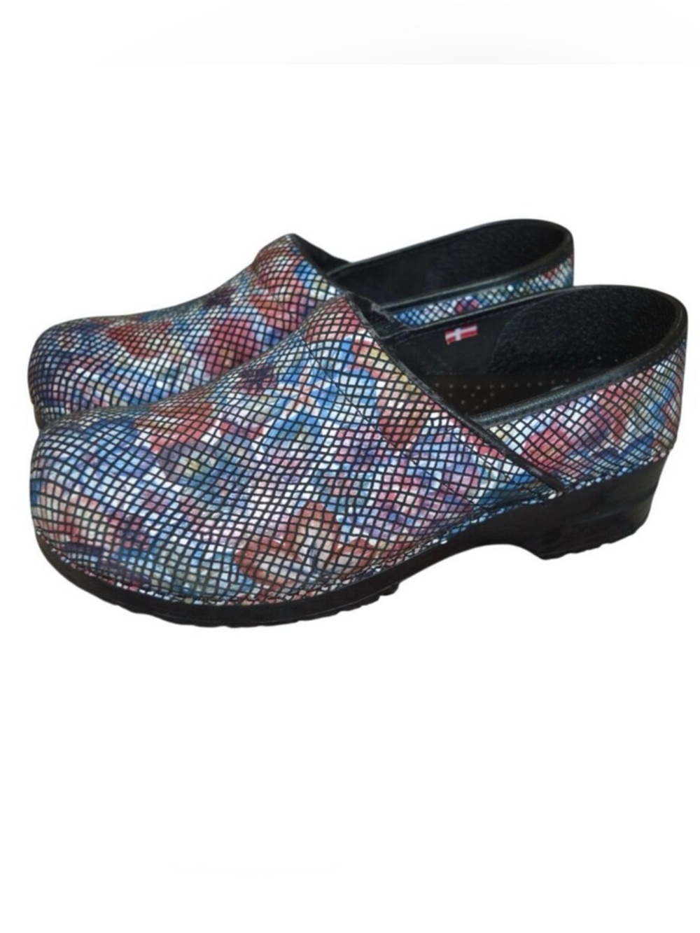 Sanita Professional Ohana Clogs Mosaic Floral Print Women's Size 43 US 11 Casual